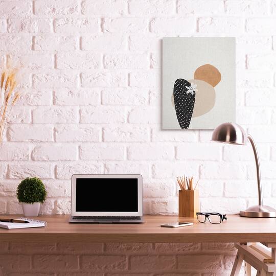 Stupell Industries Floral Prickly Pear Cactus Terracotta Abstract Canvas Wall Art